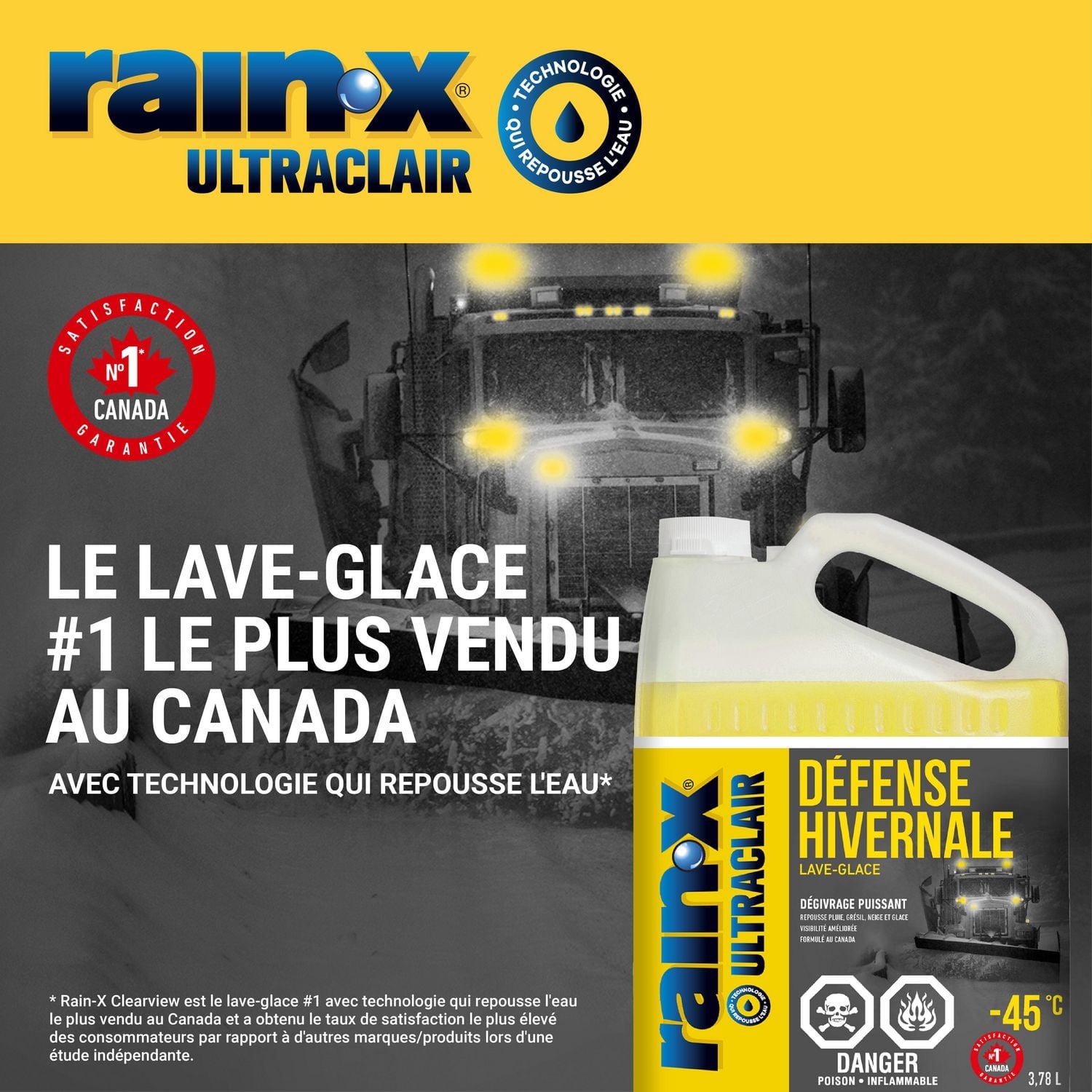 Rain-X® UltraClair - Lave-glace Défense hivernale, -45 °C