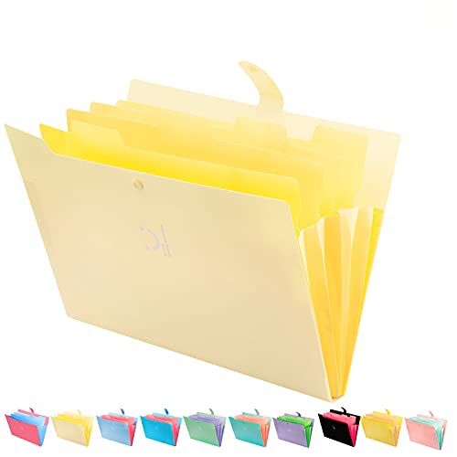 Forvencer Expanding File Folder, Yellow Cute Folder for Important