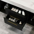 thumbnail image 6 of GVN Floating Bathroom Vanity, Wall Mounted Vanity, 39.4" Bathroom Vanities with Ceramic Sink, Wall Mounted Storage Cabinet with 2 Drawers, Black, 6 of 11