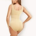 thumbnail image 7 of Irisnaya Women Waist Trainer Slimming Body Shaper Bodysuit Shapewear Full Seamless Round Neck Jumpsuits Body Shaper Tummy Control Tops(Beige 3XL-4XL), 7 of 7