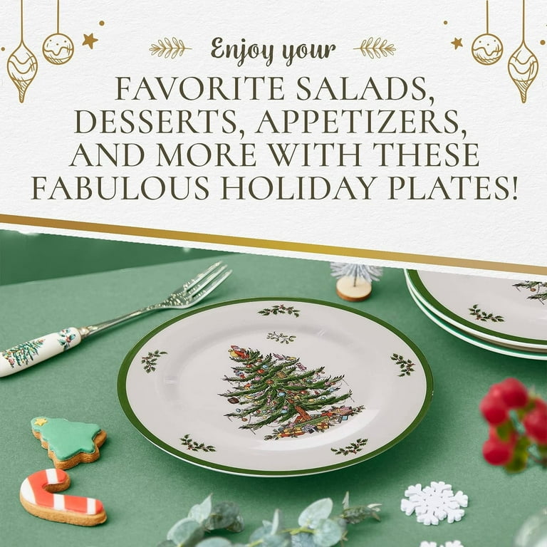 Spode Christmas Tree 4-Pc. Salad Dessert Plates Set - MULTI ONE