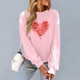 thumbnail image 5 of PNTUTB Fashion Women's Valentine's Day Pattern Print Oversized Crew Neck Long Sleeve Hoodless Pullover Sweatshirts, 5 of 6