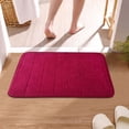 thumbnail image 4 of Alfombrilla de espuma viscoelástica gruesa acolchada con vellón de coral, esponja absorbente para pies, alfombrilla para puerta de color sólido, 4 of 6