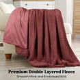 thumbnail image 6 of Superior Victoria Ultra-Soft Fluffy Fleece Blanket, Full/ Queen Size, Dusted Rose, 6 of 7