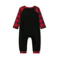 thumbnail image 6 of Elippeo Family Matching Christmas Pajamas, Letter  Deer Head Print Long-Sleeved Tops + Plaid Trousers Sleepwear Outfits, 6 of 10