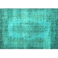thumbnail image 1 of Ahgly Company Machine Washable Indoor Rectangle Persian Turquoise Blue Bohemian Area Rugs, 6' x 9', 1 of 4