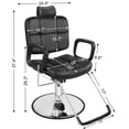 thumbnail image 2 of BarberPub All Purpose Hydraulic Barber Chair Salon Beauty Spa Chair Shampoo Recliner Black 2059, 2 of 9