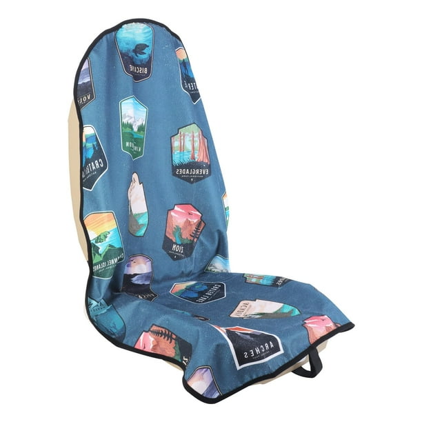 Funda de asiento de coche LoyaGour con cubos frontales impermeables de 75 x 142 cm