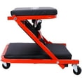 thumbnail image 4 of HUJHKIO 36" Creeper Seat & Stool 2-in-1 - Low Profile Mechanics Creeper with 6 Wheels, 300 lbs Capacity, Padded Garage Seat for Car Repair, Red, 4 of 9