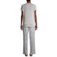 thumbnail image 2 of Hanes Women’s Short Sleeve T-Shirt and Capri Pants Set, 2-Piece, 2 of 6