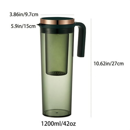 1pc Cold Kettle With Lid Hot Tea Iced Tea Cold Brew Tea And Fruit Infused Water Summer Tea Maker