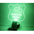 thumbnail image 5 of Police Badge Night Light Up Table Lamp LED Personalized Officer Detective Sergeant Lieutenant Captain Chief Name Free Engraved, Our Newest Feature - It's Wow, with Remote, 16 Colors, Great Gift, 5 of 10