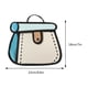 thumbnail image 2 of Bolso bandolera Bolsos de lona de estilo 3D Bolso de pastel con correa ajustable Bolso de cartera informal con dibujo en 2D, 2 of 8