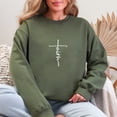 thumbnail image 2 of Christian Embroidery Faith Cross Inspirational Sweatshirt for Men and Women, 2 of 6