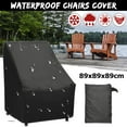thumbnail image 3 of Outdoor Patio Furniture Covers Waterproof Chair Dust Rain Cover Outdoor Garden Patio Furniture Protection, Black, 3 of 9