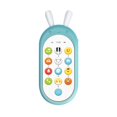 thumbnail image 1 of Juguete de dentición para teléfono celular de bebé Juguete de teléfono musical para niños pequeños Niños Niños Niñas Juguete de aprendizaje electrónico con luz de sonido,Blue,11 Afortunado Sencillez, 1 of 5