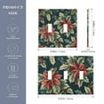 thumbnail image 2 of Yayeee Toggle Light Switch Wall Plate 2-Gang 4.56"x4.48" Decorative Outlet Cover, Retro Christmas Poinsettia, 2 of 7