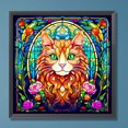 thumbnail image 1 of Cuadros Decorativos 5D bricolaje taladro redondo completo diamante pintura vidrieras gato Kit decoración del hogar (A7269) Wdftyju  embutido en tela, 1 of 1