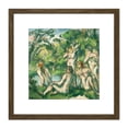 thumbnail image 1 of Paul Cezanne Bathers Painting 8X8 Inch Square Wooden Framed Wall Art Print Picture with Mount, 1 of 4