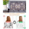 thumbnail image 3 of Blue Boho Pillow Cases Cal King Size, Smooth Satin Pillowcase for Hair and Skin, Farmhouse Neutral Flowers Pattern Aesthetic Decorative Cooling Bed Pillow Covers with Zipper, 20x40 Inches, 3 of 5