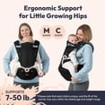 thumbnail image 6 of BabbleRoo Grow Baby Carrier – 6-in-1 Ergonomic Hip Seat, Convertible Infant Baby Carrier & Toddler Carrier – Black, 6 of 9