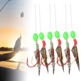thumbnail image 1 of DYNWAVECA 6 Pieces Fishing Rigs with String Hooks Fishing Hook Sinking Lure Glow Beads hook size 18mmx8.5mm, 1 of 10