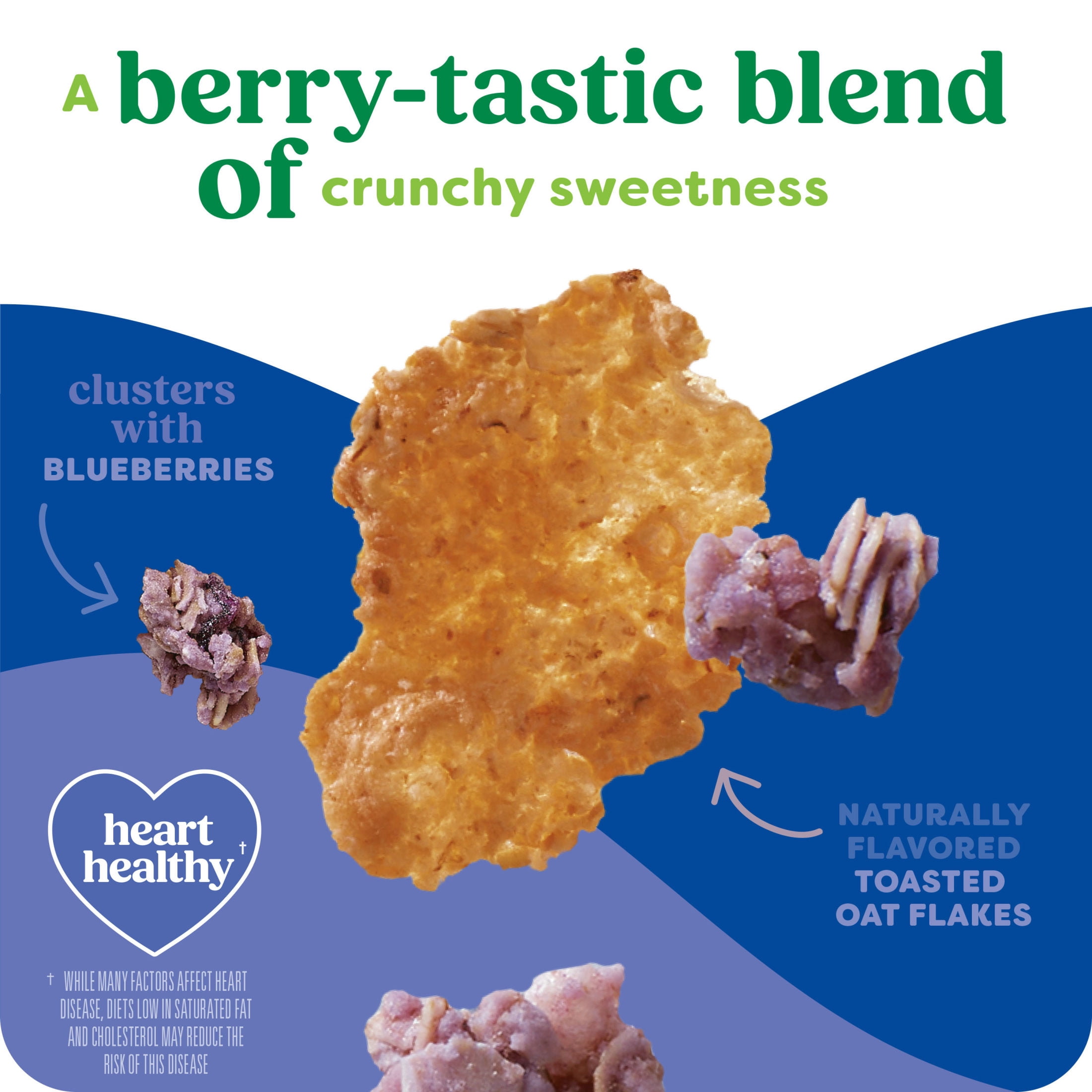 Kashi Blueberry Clusters Breakfast Cereal Box, 17.2 oz