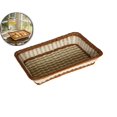 thumbnail image 2 of Imitation Wicker Bread Baskets for Serving 11.8 Inch Imitation Rattan Tray Rectangular Display Baskets for Food Fruit Vegetables Snack Decorative Kitchen Restaurant Home, 2 of 6
