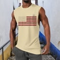 thumbnail image 2 of HCNTES Men's Casual Tank Tops Knit Sleeveless Lightweight Tee Muscle Basic T Shirts sleeveless mens shirt(M,Beige), 2 of 4