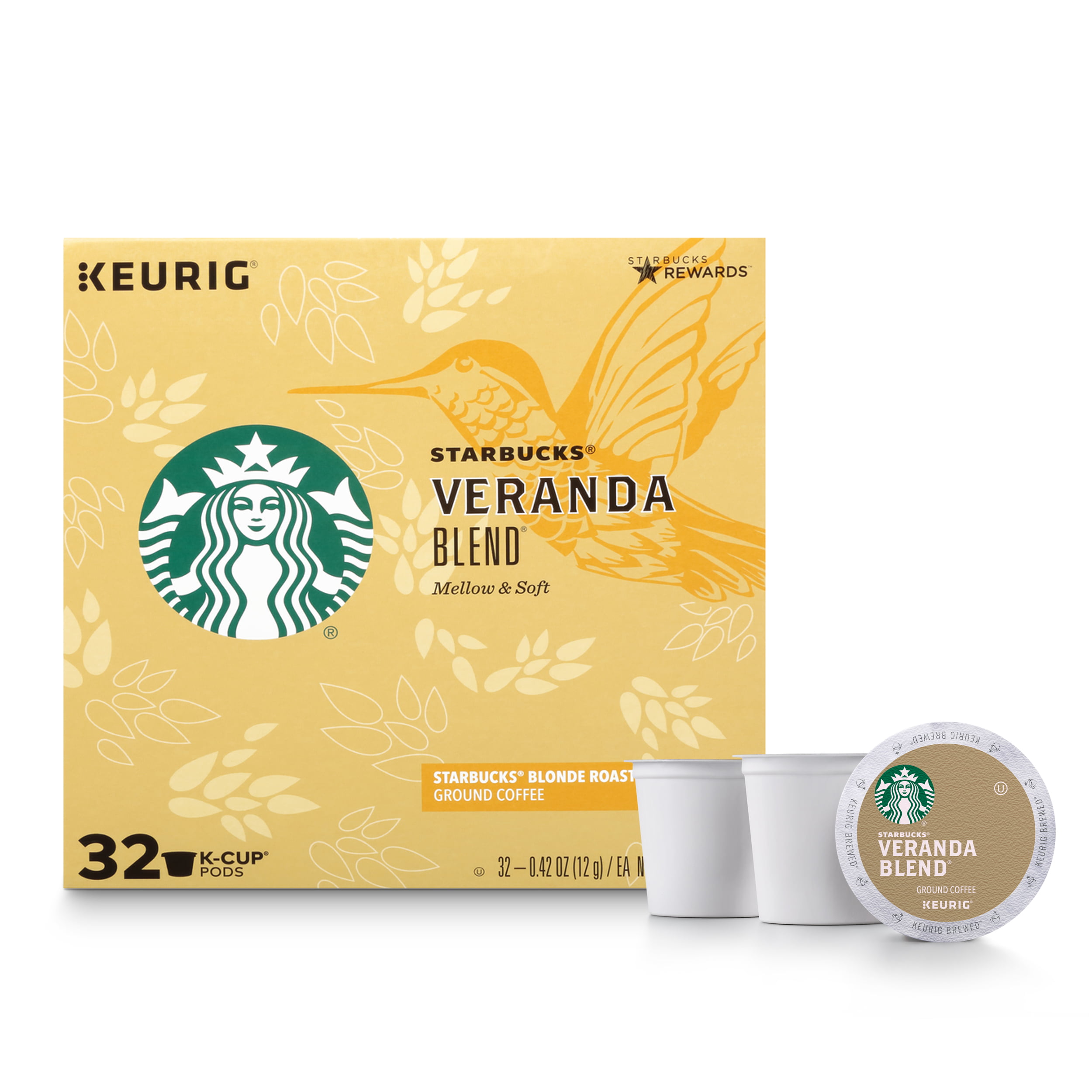 Starbucks Veranda Blend K-Cup Coffee Pods, Blonde Roast, 32 Count ...