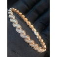thumbnail image 5 of Pave 2.10 Cts Round Brilliant Cut Natural Diamonds Twist Bangle In Hallmark 14K Rose Gold, 5 of 13