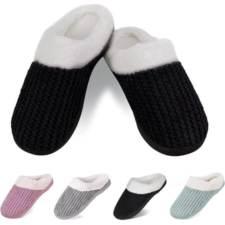 

Slippers for Womens Warm Memory Foam Anti-Slip House Shoes Comfortable Cotton Slippers Home Bedroom Shoes Indoor & Outdoor