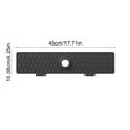 thumbnail image 4 of Topukaiba Silicone Sink Mat for Kitchen Faucet, Narrow Splash Guard Behind Faucet, Self Draining Countertop Protector, Easy to Clean for Kitchen Bathroom Vanity Sink Area,17.7"x4.2",Black, 4 of 8