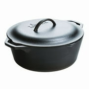 Lodge L10DOL3 - 7 Qt. Cast Iron Dutch Oven with Lid (Induction Ready - Ships Pre-seasoned - 12-13/16" Diam. x 6-15/16"H)