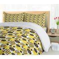 thumbnail image 5 of Ambesonne Modern Duvet Cover Sets, Dog Lover Dotted Art, 2-Queen, Yellow Pale Grey and Peach, 5 of 6