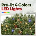 thumbnail image 3 of OasisCraft 18inch Multicolor Lights Christmas Tree with Pine Cones, Pre-Lit Frosted Snow Flocked Battery Powered Outdoor Indoor Decor for Home Yard Garden Party, 3 of 8