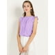 thumbnail image 3 of Blusas Elegante Sin Mangas Vintage De La Década De 1950 Con Volantes Para Oficina De Negocios Para Mujer Lavanda XS, 3 of 6