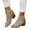 Khaki, variant on Women's Chunky Heeled Sandals Knitting Peep Toe Slip On Slingback Low Heels Fashion Fabric Sandals