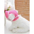 thumbnail image 5 of 1pc Round Brim Princess Hat Sun Hat For Pet Dog With Ear Holes, Small-Medium Size, Pink, 5 of 5
