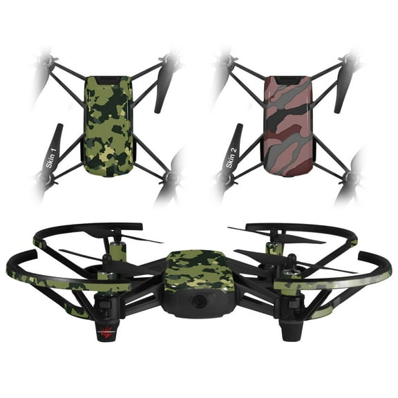 Skin Decal Wrap 2 Pack for DJI Ryze Tello Drone WraptorCamo Old School Camouflage Camo Army DRONE NOT INCLUDED