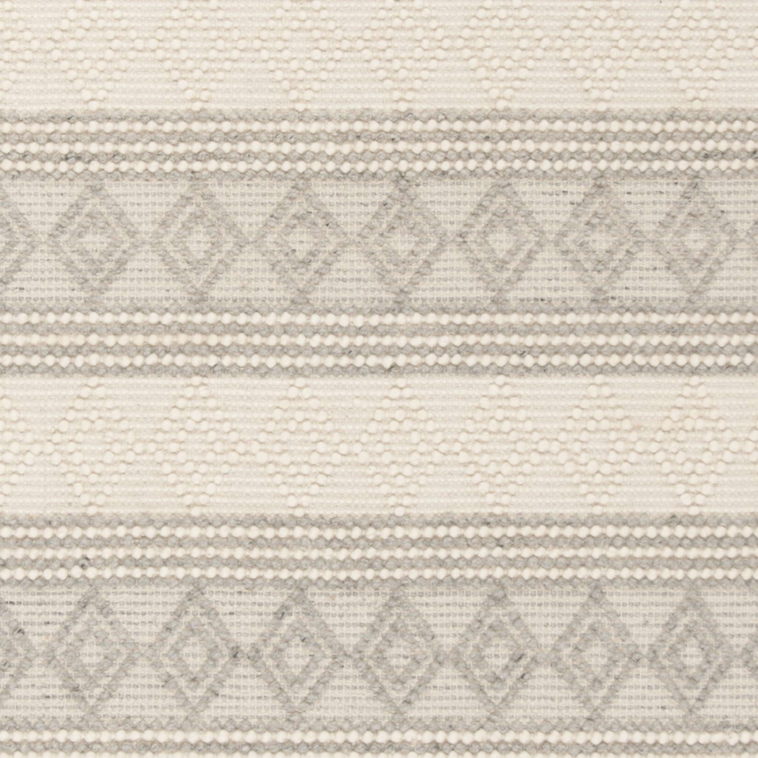SAFAVIEH Natura York Geometric Striped Braided Jute Area Rug, Grey/Ivory, 4' x 6'