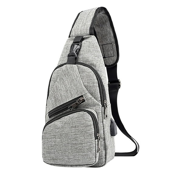 Faraee Womens Mens Crossbody Sling Backpack Travel Hiking Chest Bag Daypack with USB Charging Port