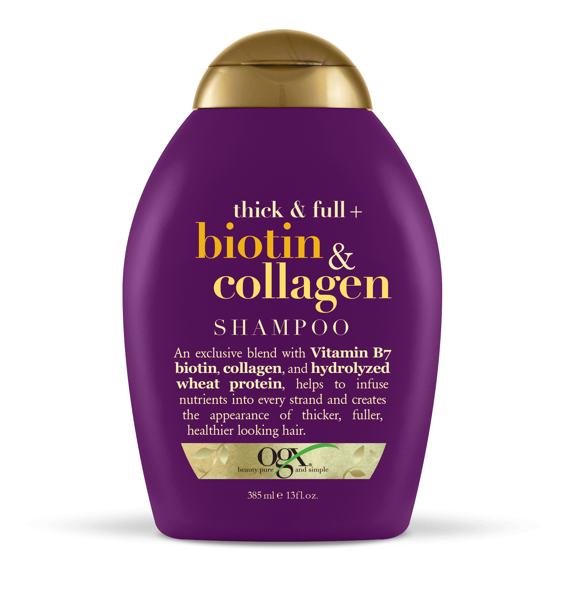 tilbede Electrify stykke OGX Thick & Full + Biotin & Collagen Shampoo for Thin Hair, Paraben Free,  13 fl oz - Walmart.com