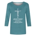 thumbnail image 5 of Daisyyozoid Nouvelles Arrivées Hauts pour Femmes Joyeuses Pâques Col Rond Manches Longues Haut à Manches Longues Col Rond Chemise, 5 of 5