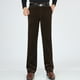 thumbnail image 1 of Pantalones de pana rectos de color liso con bolsillo informal para hombre, 1 of 6