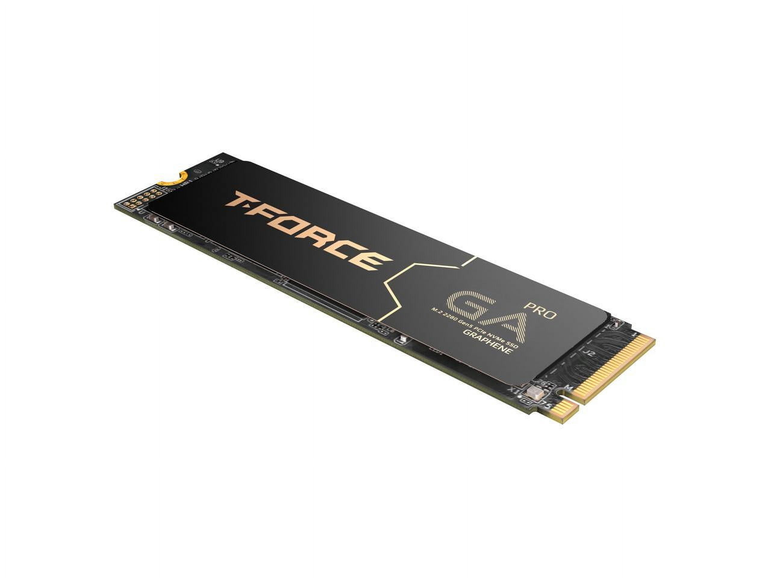 Team Group T-FORCE GA PRO M.2 2280 1TB PCIe Gen5.0x4 with DRAM CACHE with NVMe 3D NAND Internal Solid State Drive (SSD) TM8FFJ001T0C129