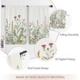 thumbnail image 6 of Light Green Leave Plant Small Short Kitchen Curtains Floral Botanical Wildflower Flower Floral Rod Pocket Farmhouse Cafe Curtains Herb Vintage Cute Bedroom Living Room Treatment Fabric, 6 of 6