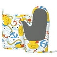 thumbnail image 3 of Disketp Ducks And Anchors Oven Mitts And Potholders Bbq Gloves-Oven Mitts And Pot Holders With Recycled Infill Silicone Non-Slip Cooking Gloves For Cooking Baking Grilling, 3 of 9