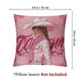 thumbnail image 4 of Pink Cow Girl Throw Pillow Covers  Western Reversible Cushion Covers for Kids Teens Pink White Cow Print Pillow Covers Cowhide Cowgirl Boots and Hat Cushion Cases, 4 of 7