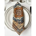 thumbnail image 2 of Hokiten Kitchen Dinner Napkins Set of 6 Blue Burnt Orange Boho Cloth Napkins Reusable Washable Table Napkins for Weddings Cocktail Parties Holiday Table Decor 20x20 Inch, 2 of 8
